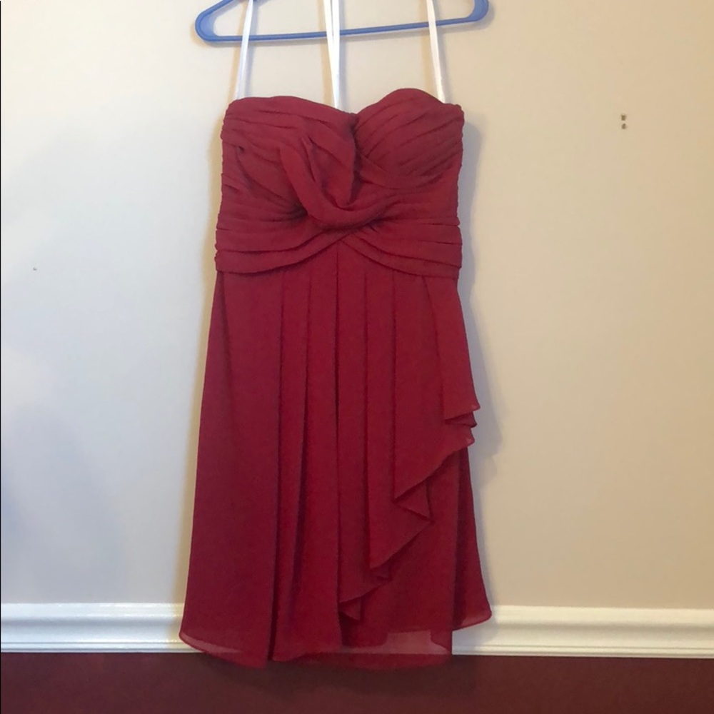 David’s Bridal Strapless Bridesmaid Dress size 12
